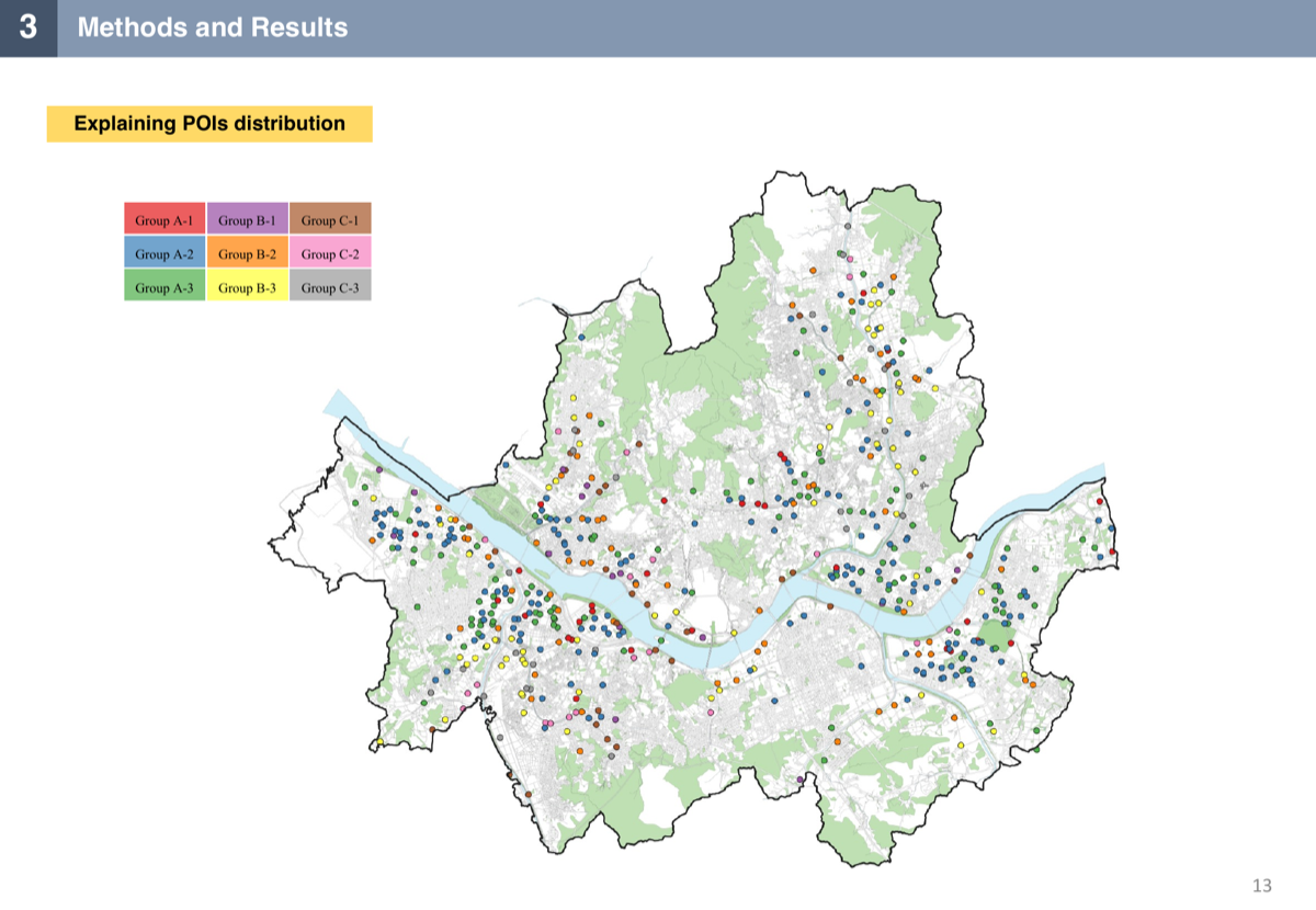 Analyzing Spatial Distribution of Bicycle Sharing System Station's POI: An Open-data Case Study of Bicycle Use as a Short-distance Transportation Mode in Seoul, Korea - image 4 of 4